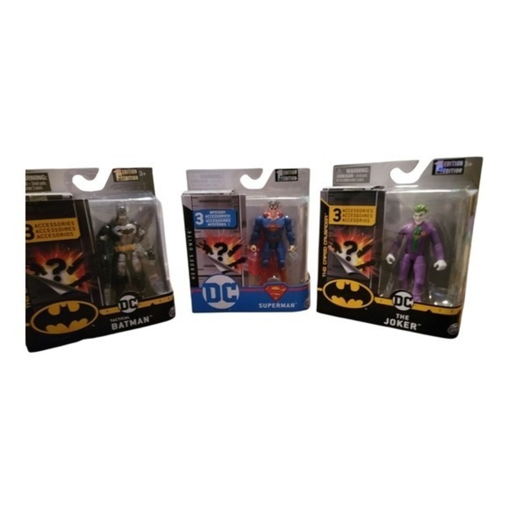 DC‎ Heroes Unite 1st Edition Batman Tactical, Superman, Joker Action Figures